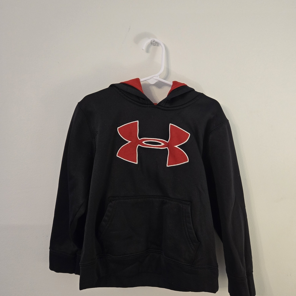 Under Armour Kids Black and Red Hoodie